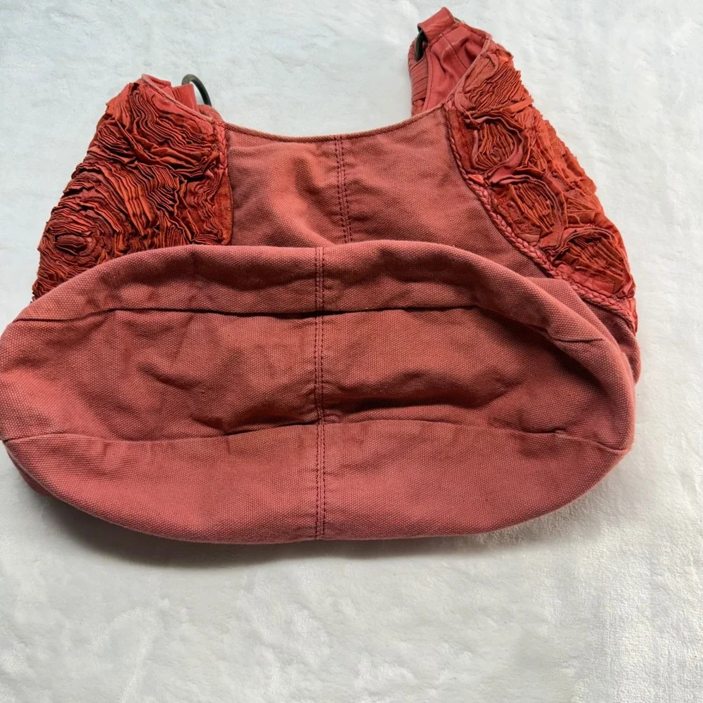 Anthropologie Miss Albright Philadelphia Hobo Handbag Desert Coral Shoulder Bag